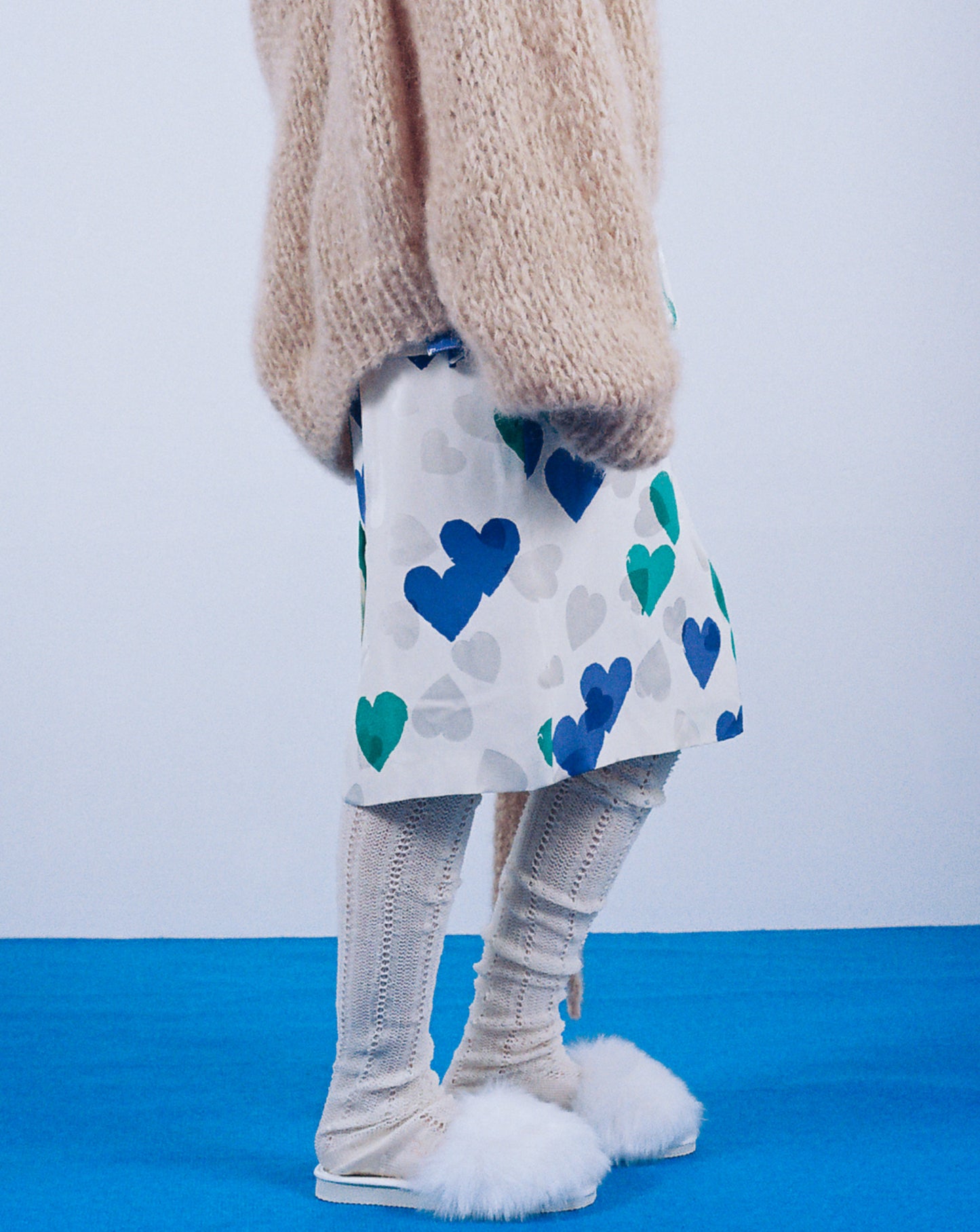 Faux Fur Slippers + White