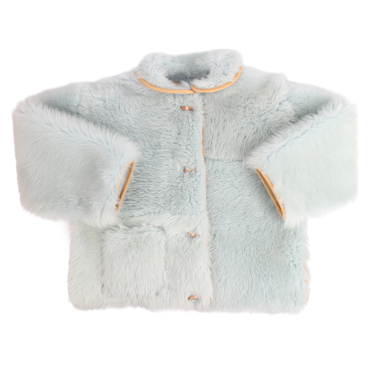 Jacket METEOR COLLAR L + Reversible Long Shearling Jacket + Sky blue