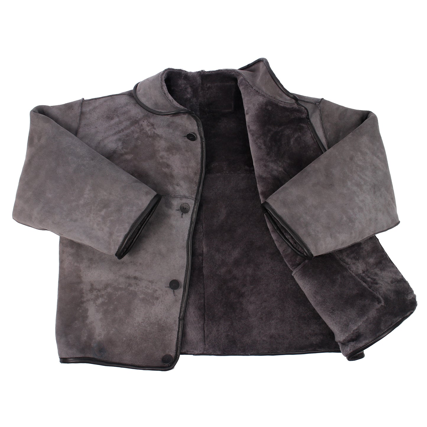 Jacket METEOR COLLAR + Reversible Shearling Jacket + Soft Gray