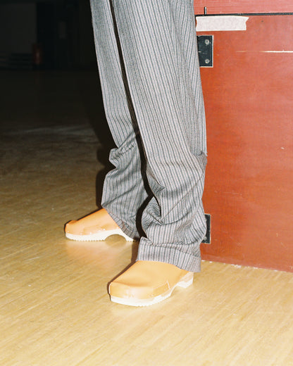 DONAU SIMPLE + Leather Clogs + Cammello
