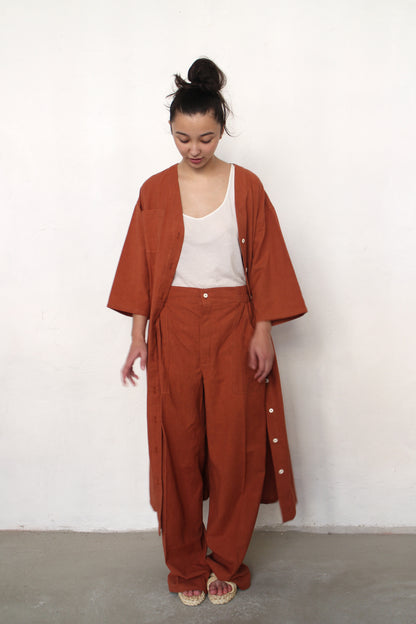 AJAY PANTS + Eco dye Cotton Pants + Brick Red