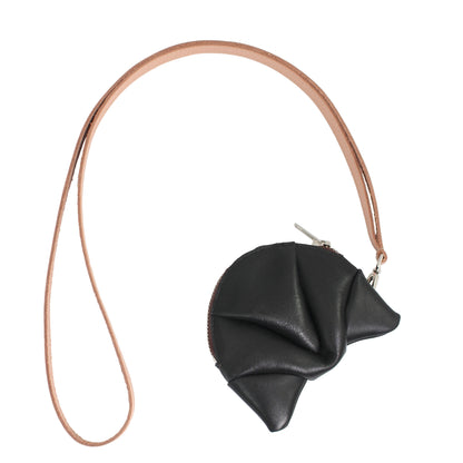 CROISSANT Leather Coincase Wallet  + Glossy Black