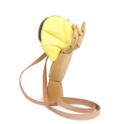 CROISSANT Leather Coincase Wallet + Lemon