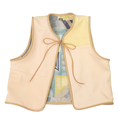 Gilet Vest ERIS Leather + Reversible Leather Vest + Powder Deer