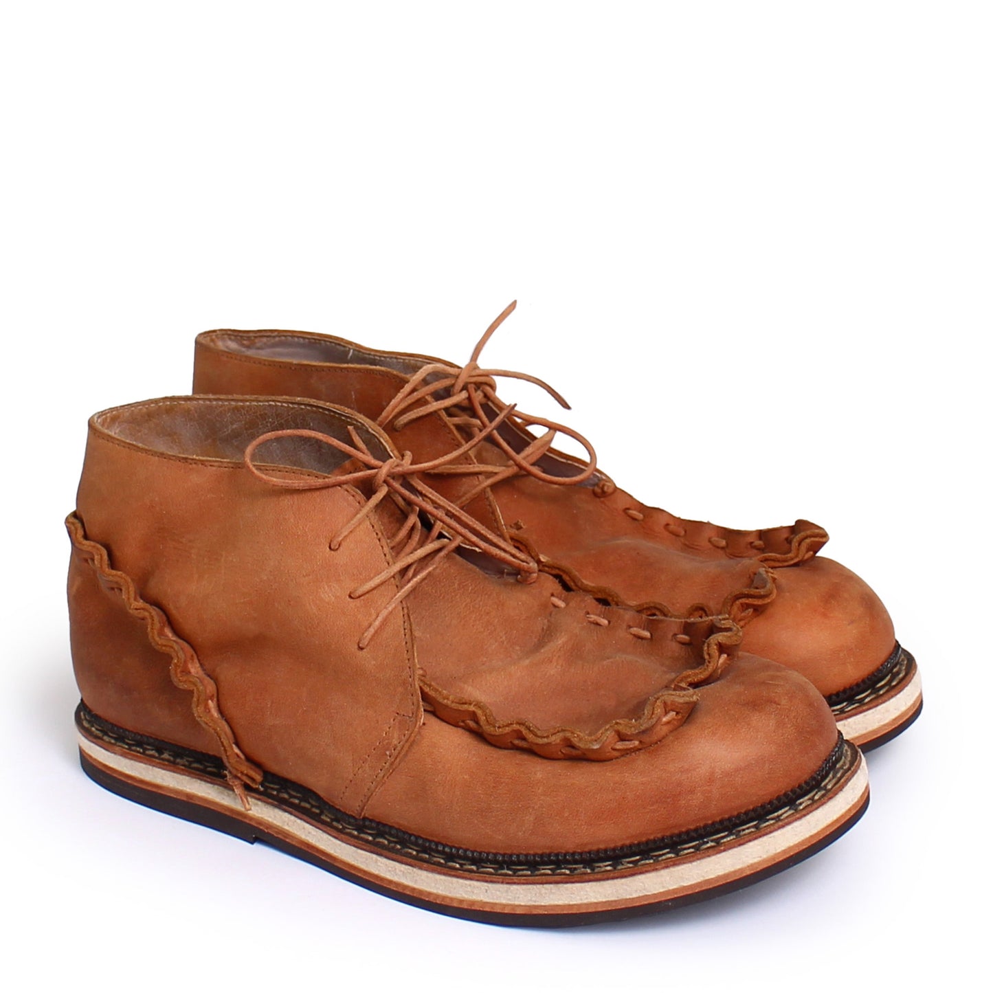 Wave High + Leather Shoes + Brown