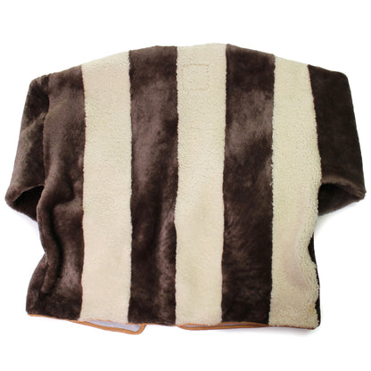 Rosa Mosa Icelandic Brown Natural stripe back shearling Jacket adult man woman