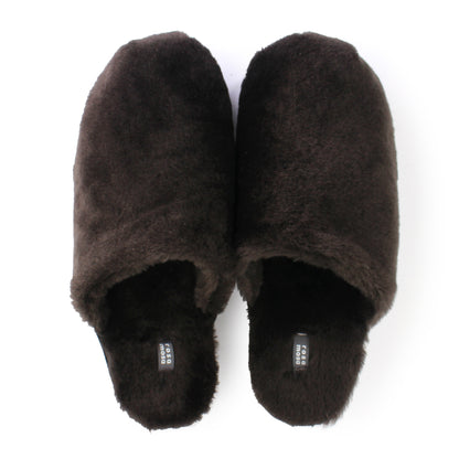 Rosa Mosa pantoffle dark brown shearling dark wooden clog adult shoe man woman