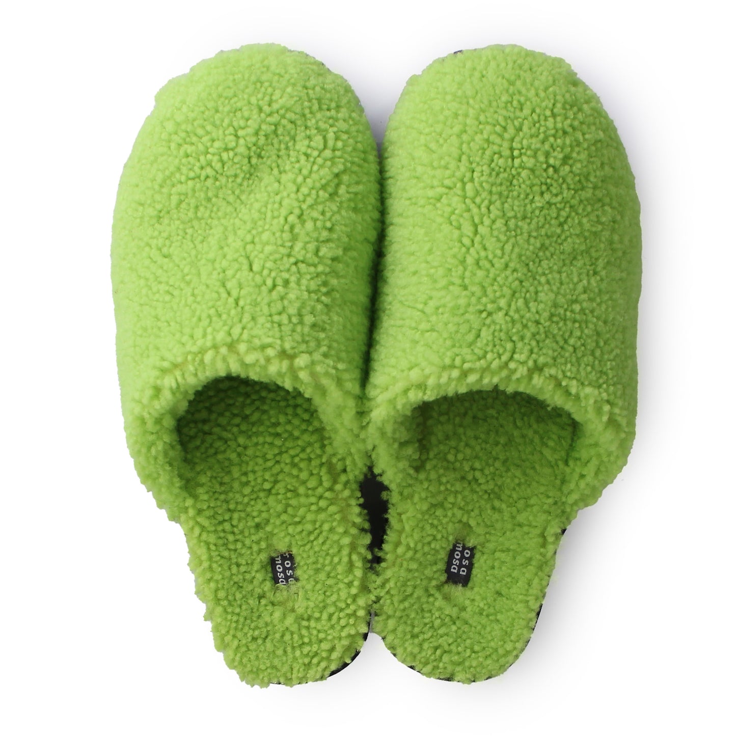 ROCCO FULLY + Shearling Dark Clogs + Lime