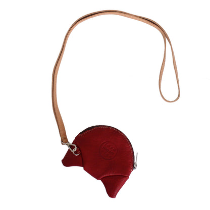 CROISSANT Leather Coincase Wallet + Bordeaux
