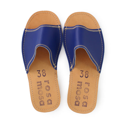 ZIC-ZAC SLIDES + Leather Slides + Ink
