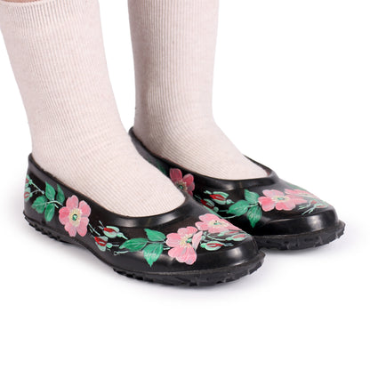BALLERINA Rose + Hand-painted Rain Shoes