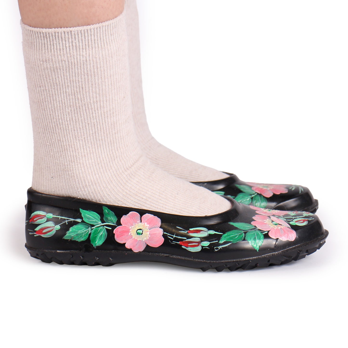 BALLERINA Rose + Hand-painted Rain Shoes