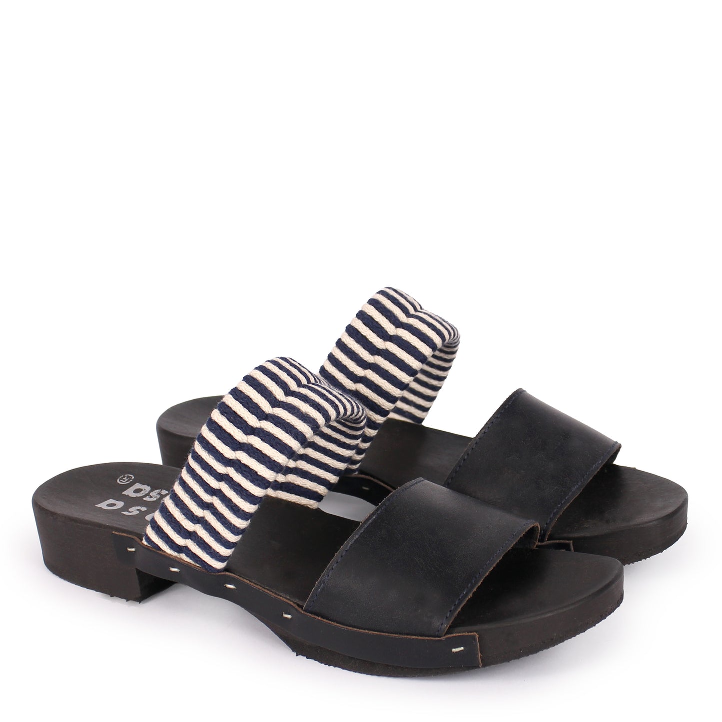 BOBO + Cotton Leather Clog Flats + Navy Uni Special