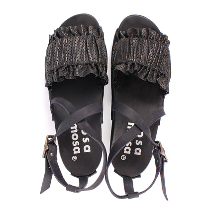 CHLOE X STRAP + Leather Dark Clog Sandals + All Black
