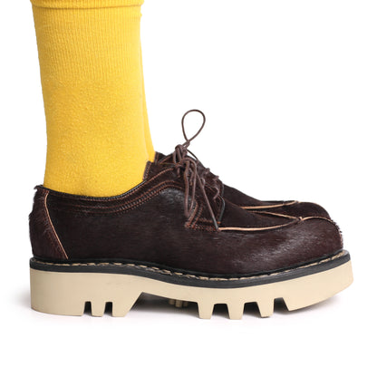 Delemont 11 Mucca + Norwegian Welted Lace-up Leather Shoes + Brown