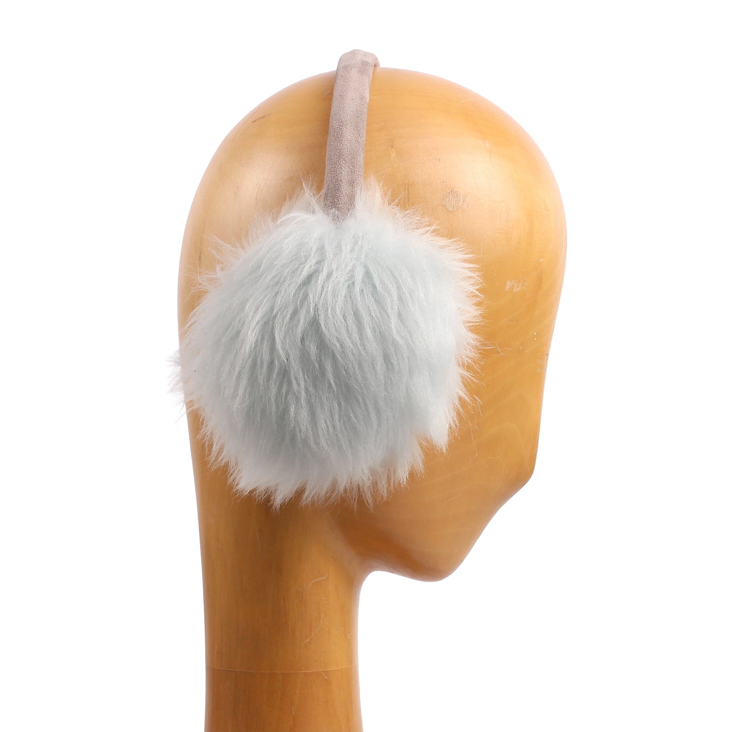 EAR WARMERS L + Shearling leather earmuffs + Sky Blue