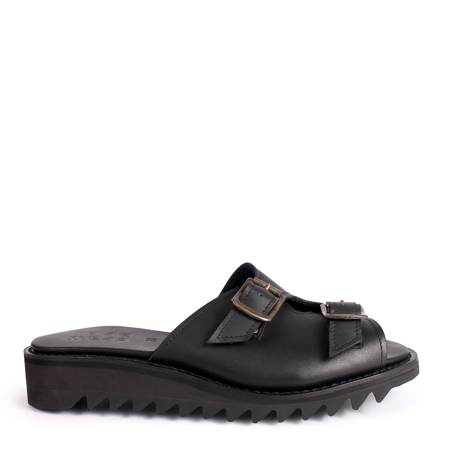 FIBA + Leather Goodyear Welted Sandals + Black