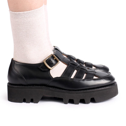 GABOR TWEETY + Welted Leather Sandals + Black