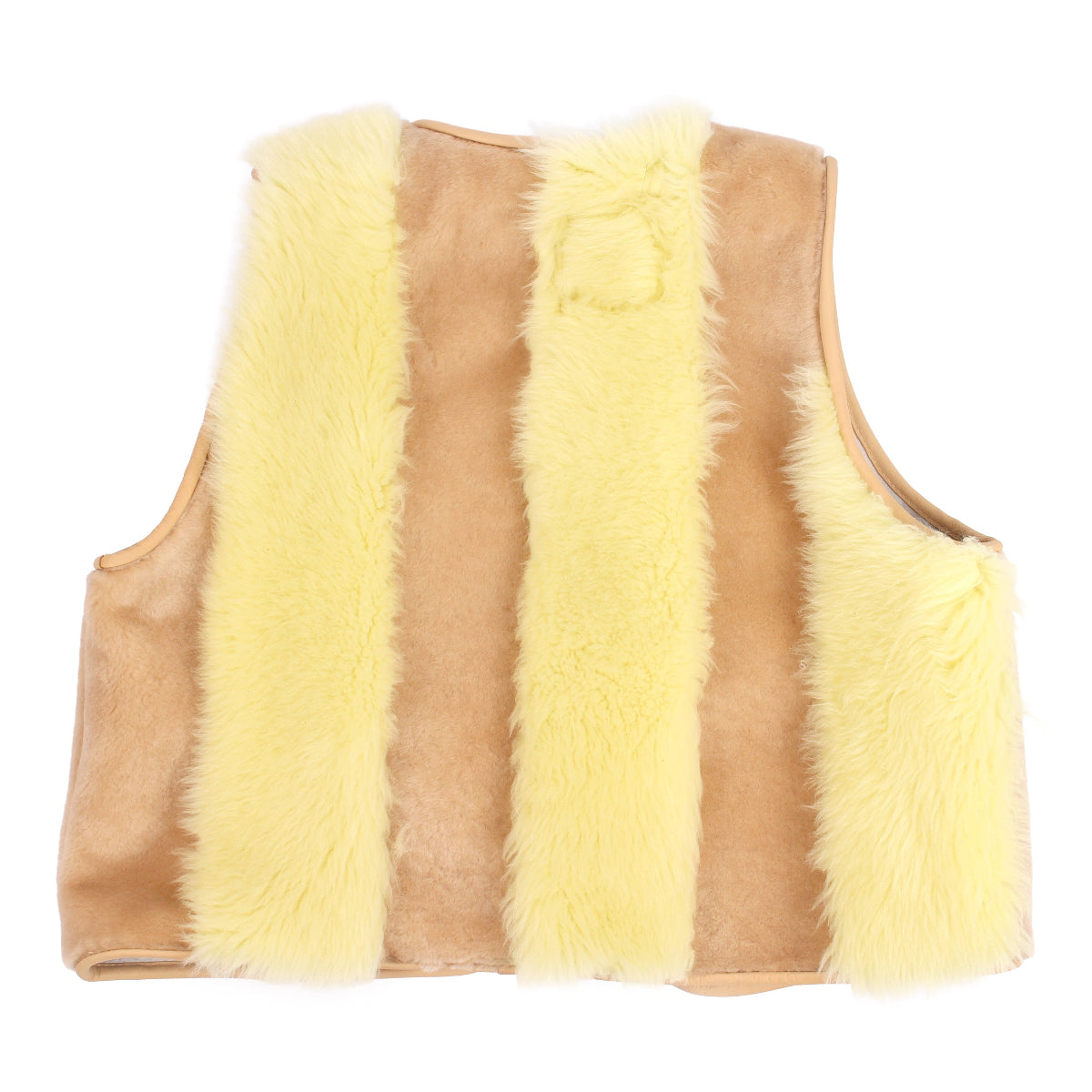 Gilet Vest ERIS + Reversible Shearling Vest + Natural Lemon