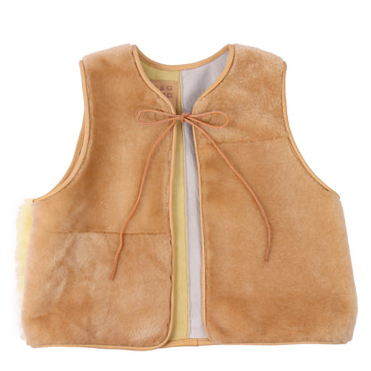 Gilet Vest ERIS + Reversible Shearling Vest + Natural Lemon