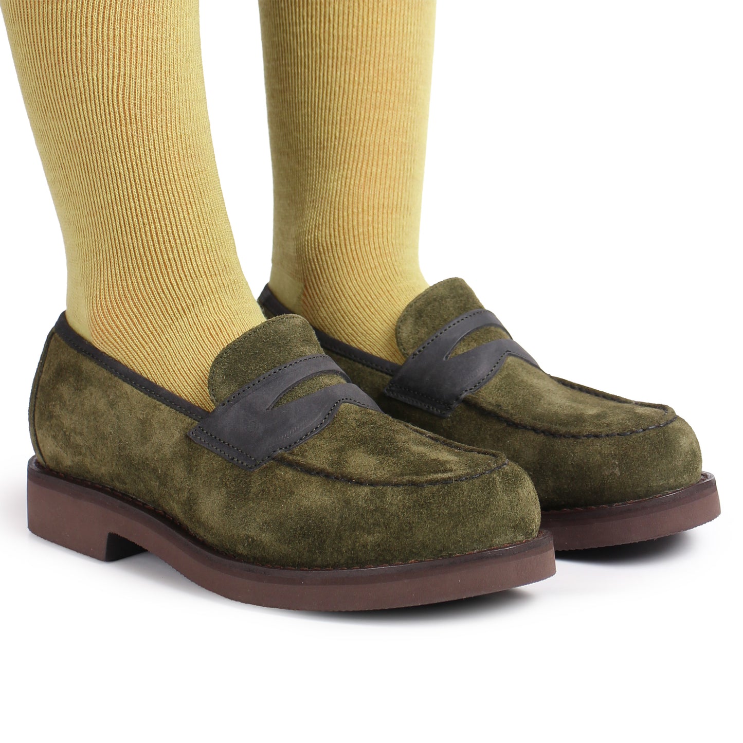 LOAFER + Welted Leather Loafer Shoes + Deep Green