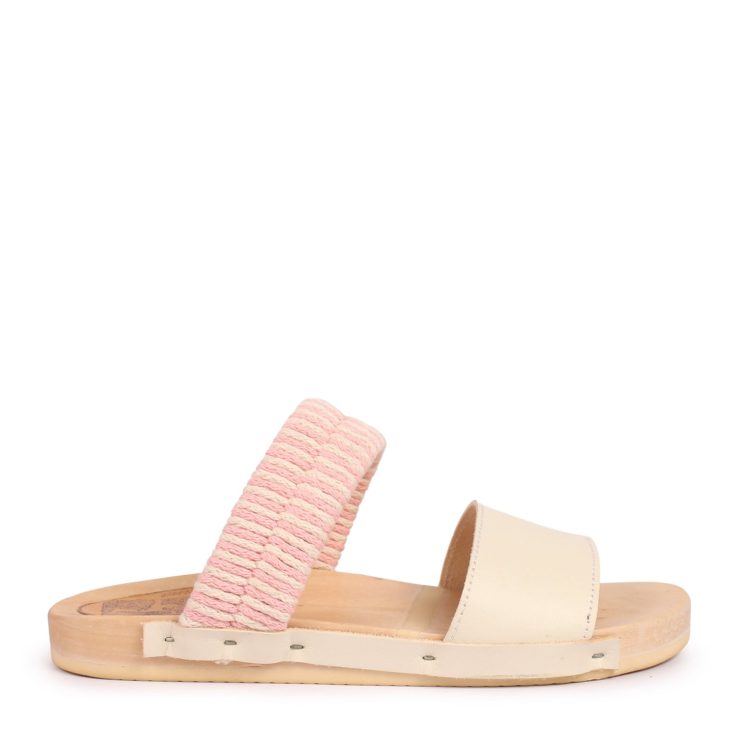BOBO 2 + Leather Cotton Clog Flats + Pink White