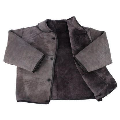 Jacket METEOR COLLAR + Reversible Shearling Jacket + Soft Gray