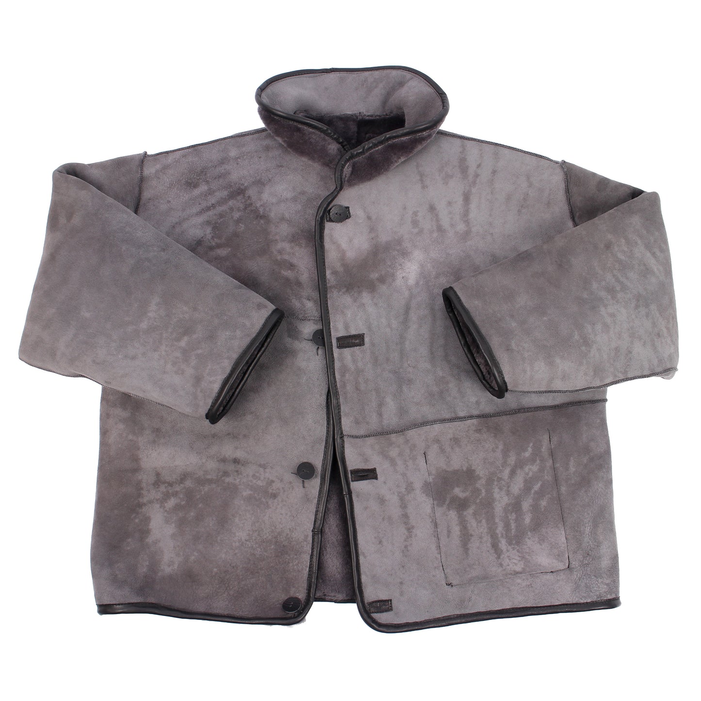 Jacket METEOR COLLAR + Reversible Shearling Jacket + Soft Gray