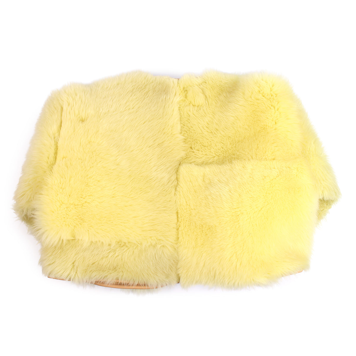 Jacket METEOR CROP L + Long Shearling Crop Jacket + Lemon