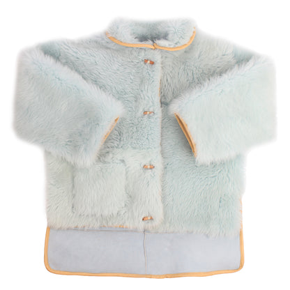 Jacket MOON L + Reversible Long Shearling Jacket + Sky blue