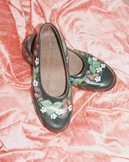 BALLERINA Strawberry + Hand-painted Rain Shoes