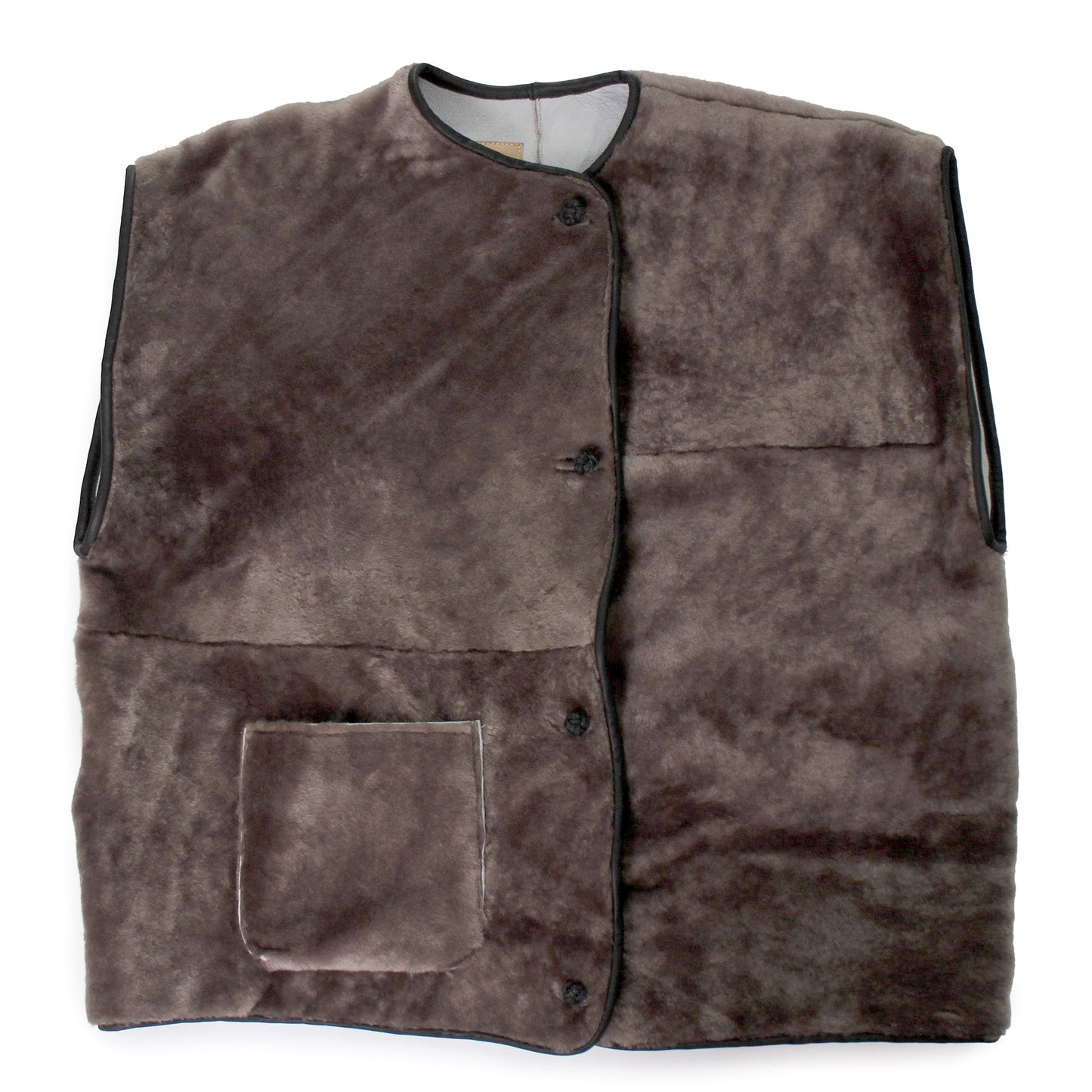 Gilet Vest ASTRA + Reversible Shearling Vest + Nutria Gray