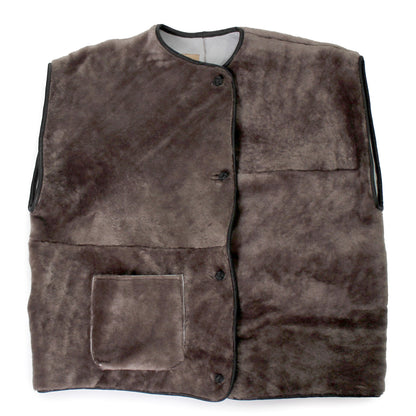 Gilet Vest ASTRA + Reversible Shearling Vest + Nutria Gray