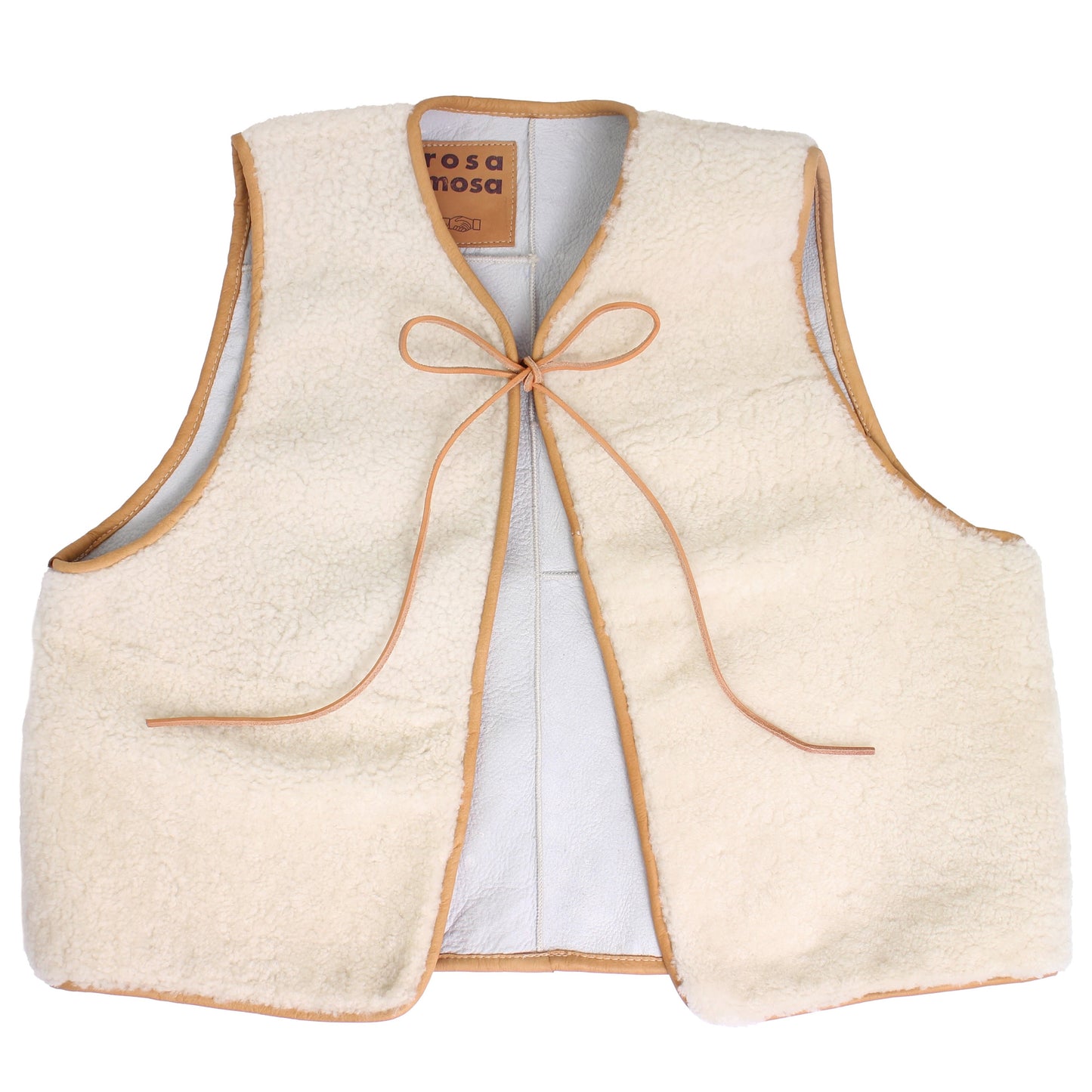 Gilet Vest PATCHWORK + Reversible Shearling Vest + All Natural