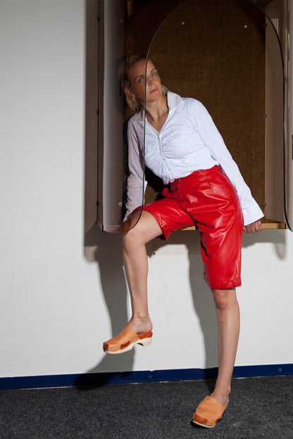 DONAU DUO + Leather Clogs + Cammello / Fieno