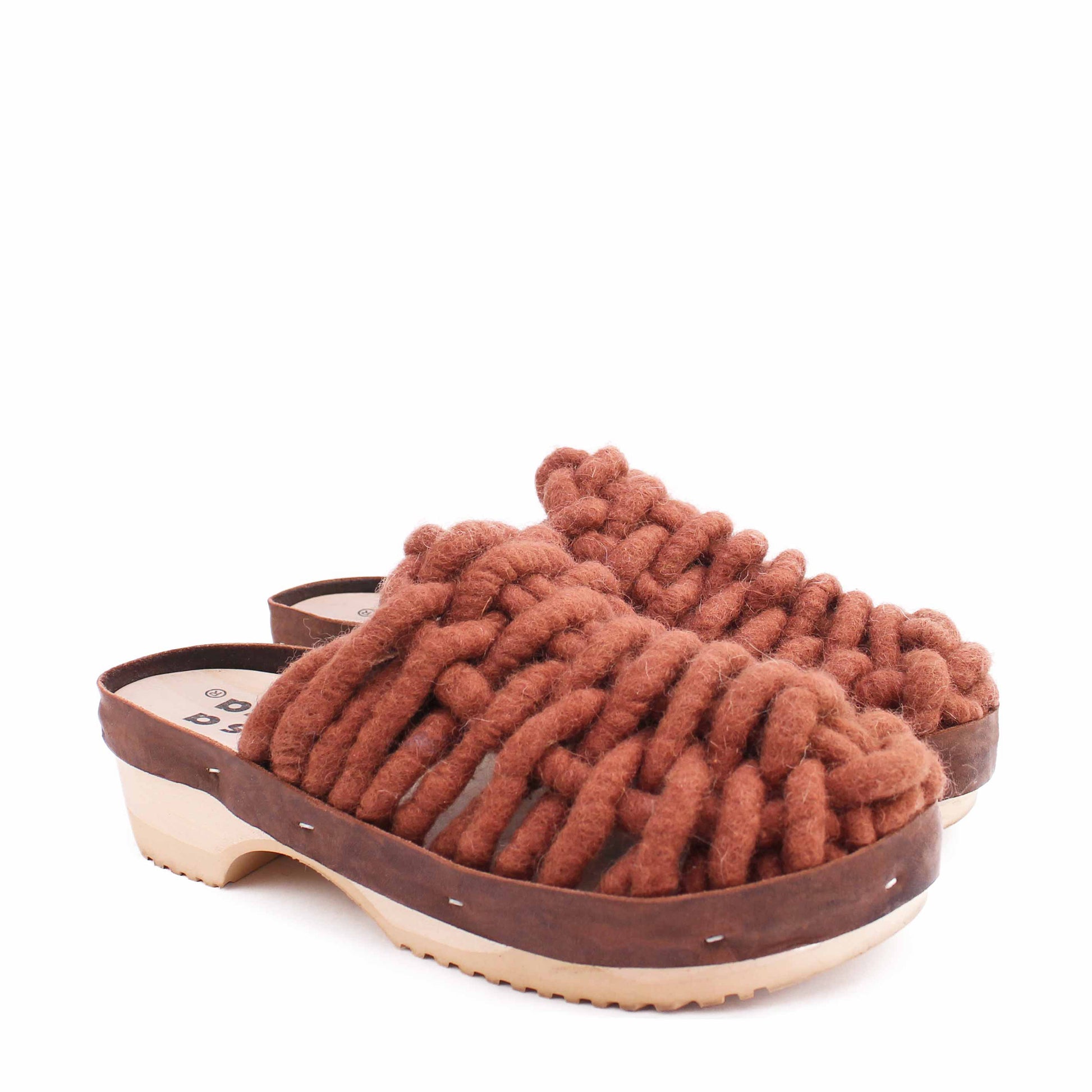 ROSA MOSA NET PANTO WOOL CLOG TEDDY side view
