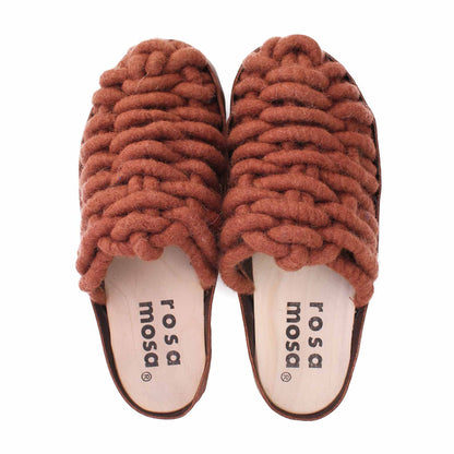 ROSA MOSA NET PANTO WOOL CLOG TEDDY from above